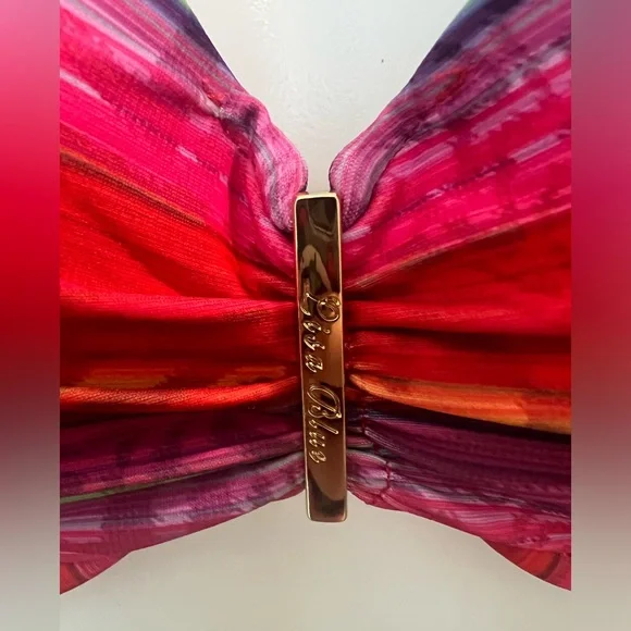 NWT Lisa Blue African Skies Bikini Top - Picture 2 of 10